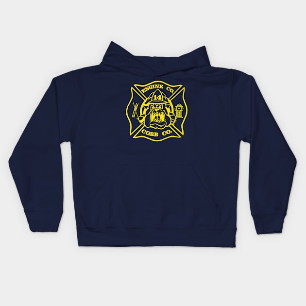 Cobb County Fire Engine 14 Kids Hoodie by LostHose